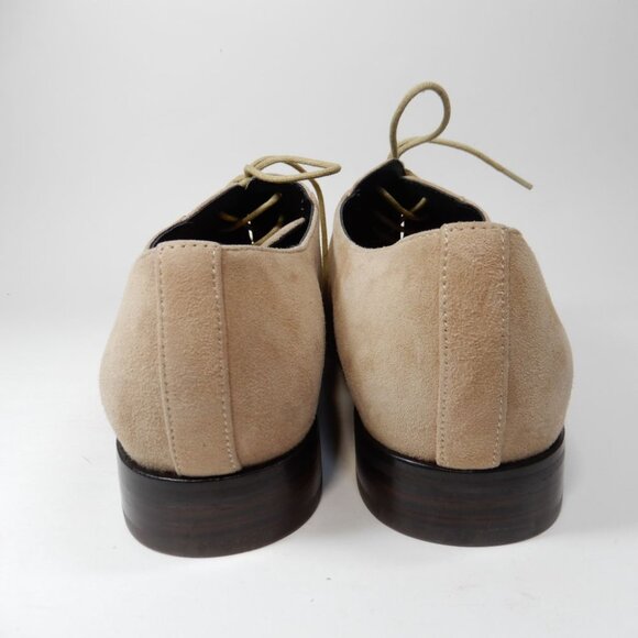 L'AGENCE Elise III Pointed Toe Oxford Flat Shoes Size 6.5 Cappuccino Suede NEW - Picture 11 of 16